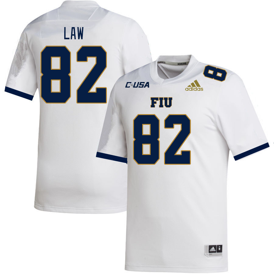 Men-Youth #82 Jett Law Florida International Panthers 2023 College Football Jerseys Stitched-White
